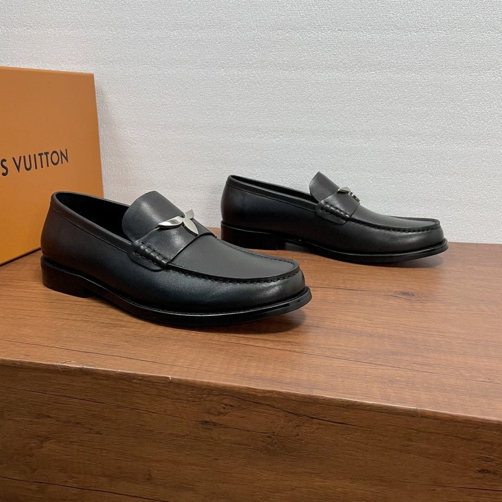 Louis Vuitton Major Black Loafers — side