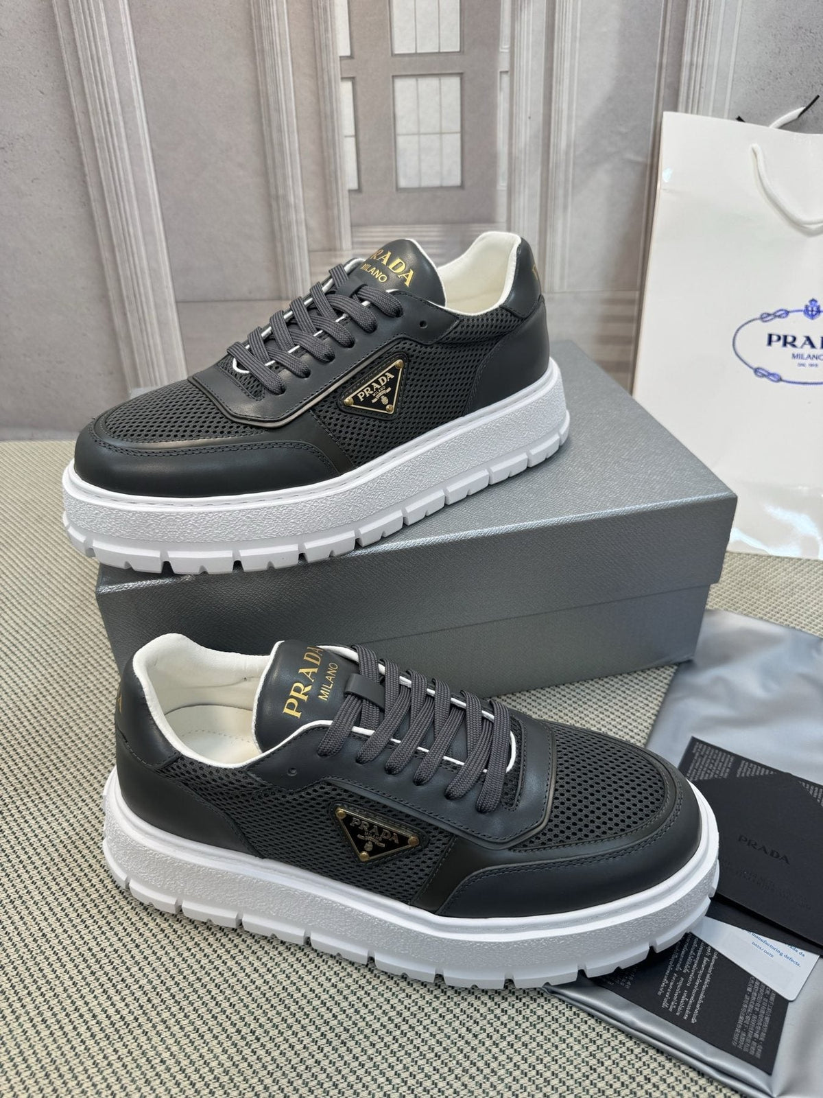 Prada Lug Sole Sneakers — side