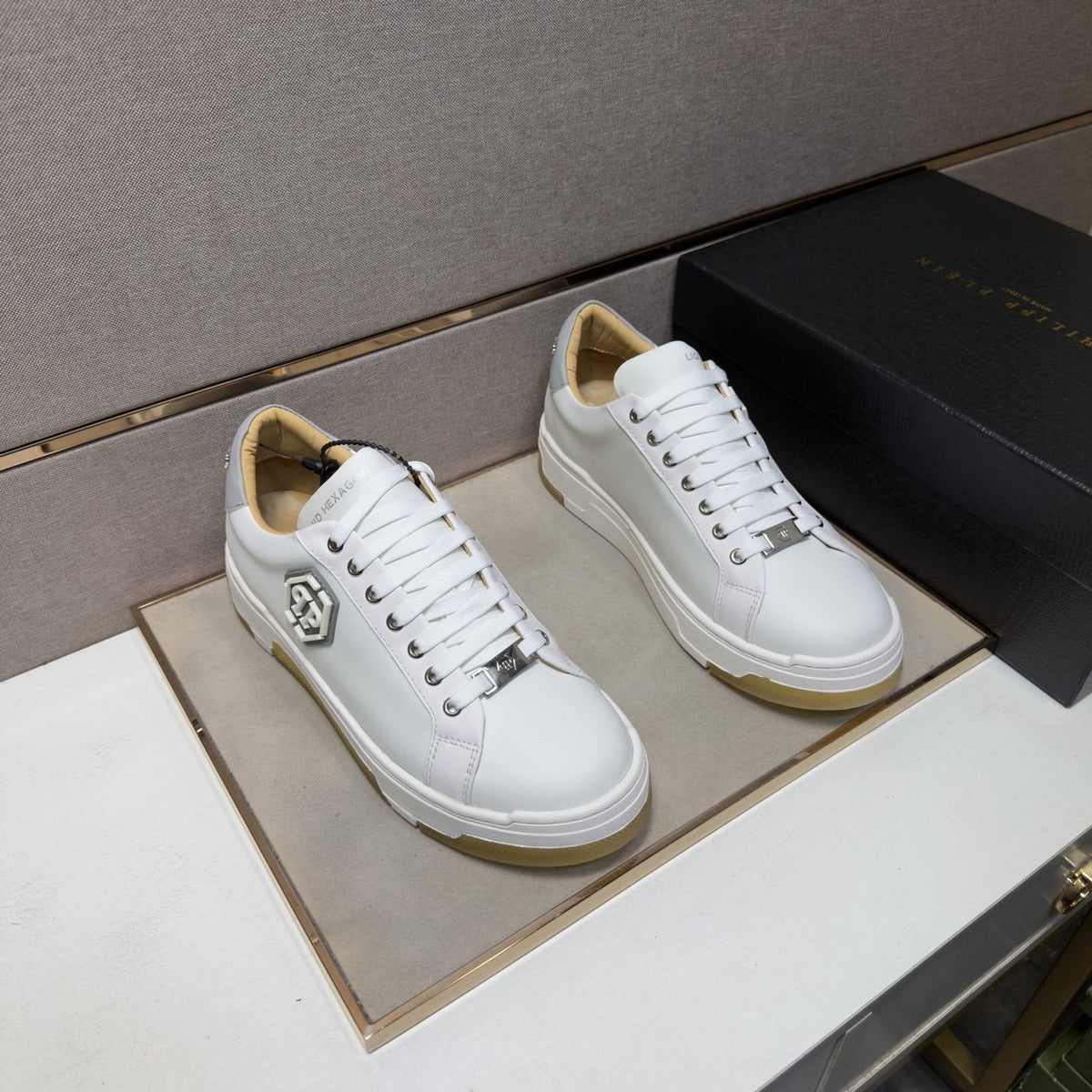 Philipp Plein Hexagon Emblem Sneakers — front