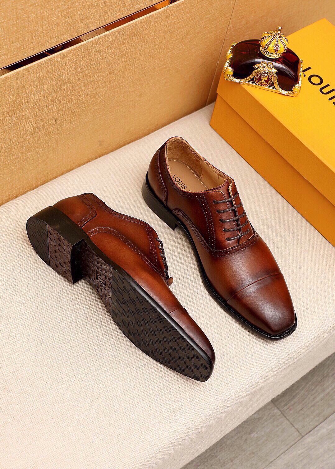 Louis Vuitton Cap-Toe Lace-Up Dress Shoes — front