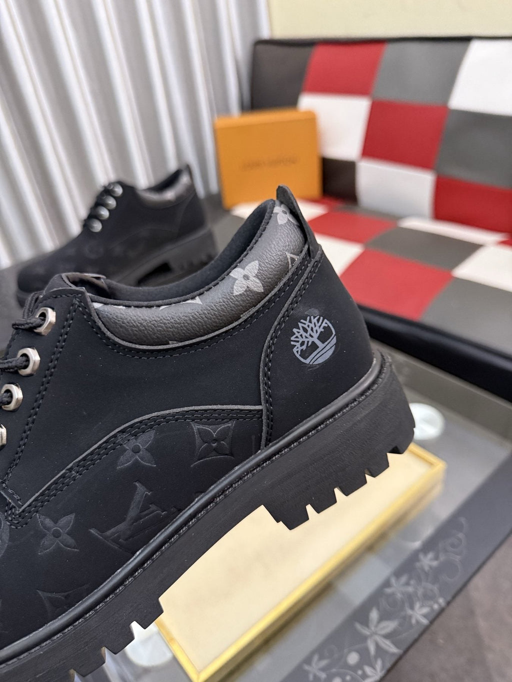 Timberland Patterned Lug Sole Lace-Up Boots — detail
