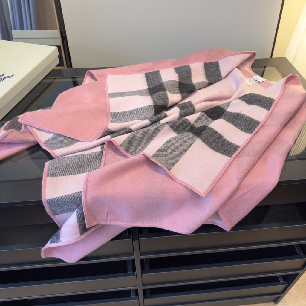 Burberry Reversible Plaid Poncho — front
